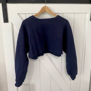 Blue Cropped Sweater